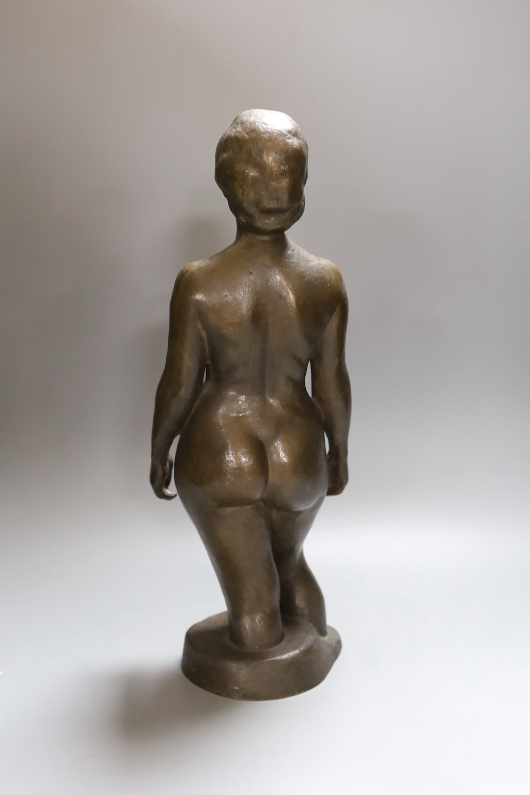 A bronze figure of a nude signed VN - 41cm high